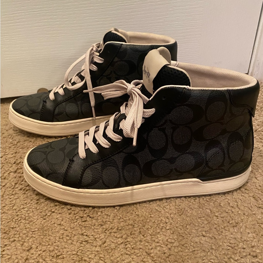 Rare Coach high-top sneakers men’s size 9D, Euro 42 (originally $290) - Picture 5 of 7